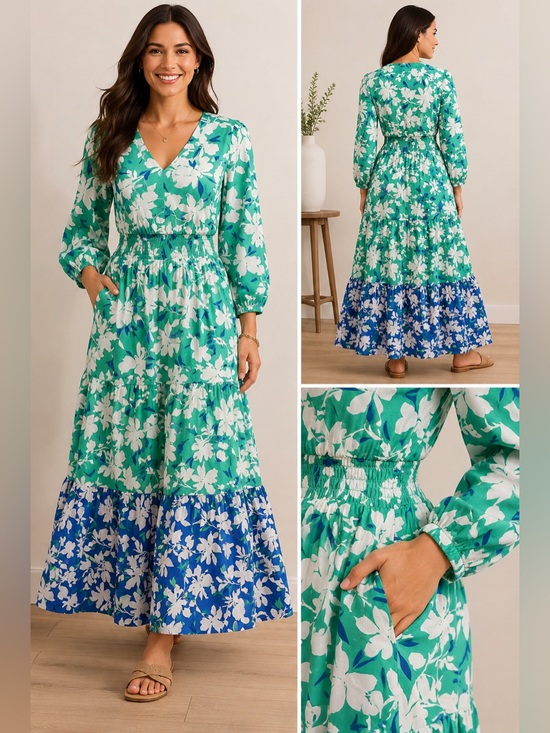 Southern Tide Dresses & Skirts - Southern Tide Long Sleeve Floral Maxi Dress NWT Resort Style
